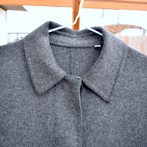 【SOLD】Dark Gray 40% Wool Coat - Uniqlo and JW Anderson Women Outwear - Picture 2 of 9